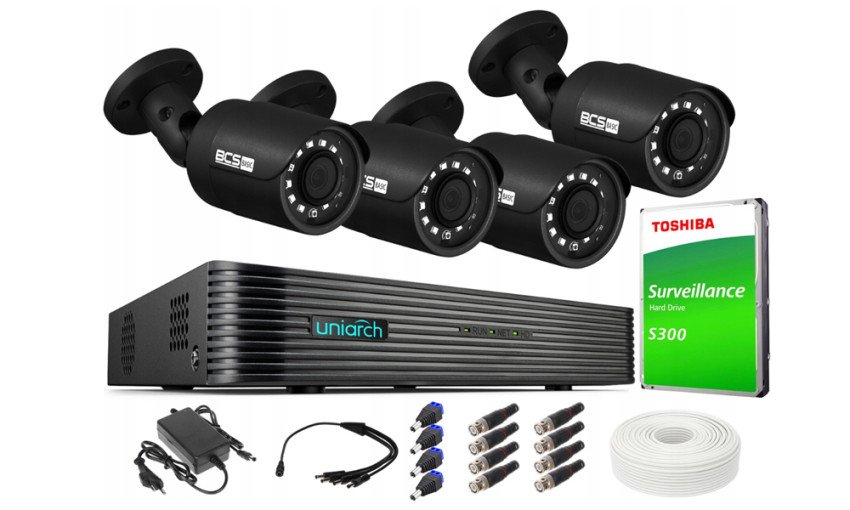 Monitorovací sada 4 kamer 2Mpx,- Uniarch