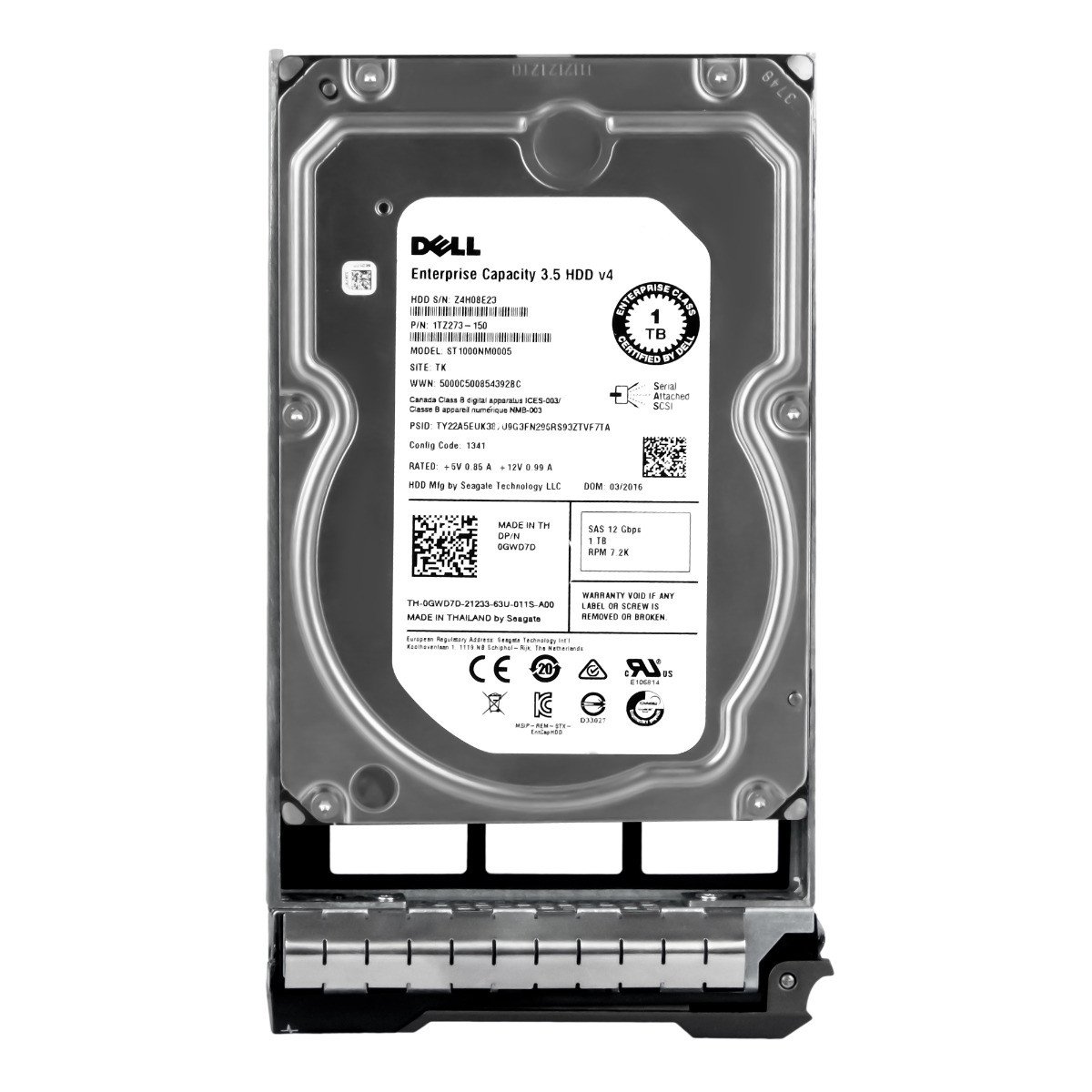 Dell 0GWD7D 1TB 7.2K 128MB SAS-3 3.5' ST1000NM0005