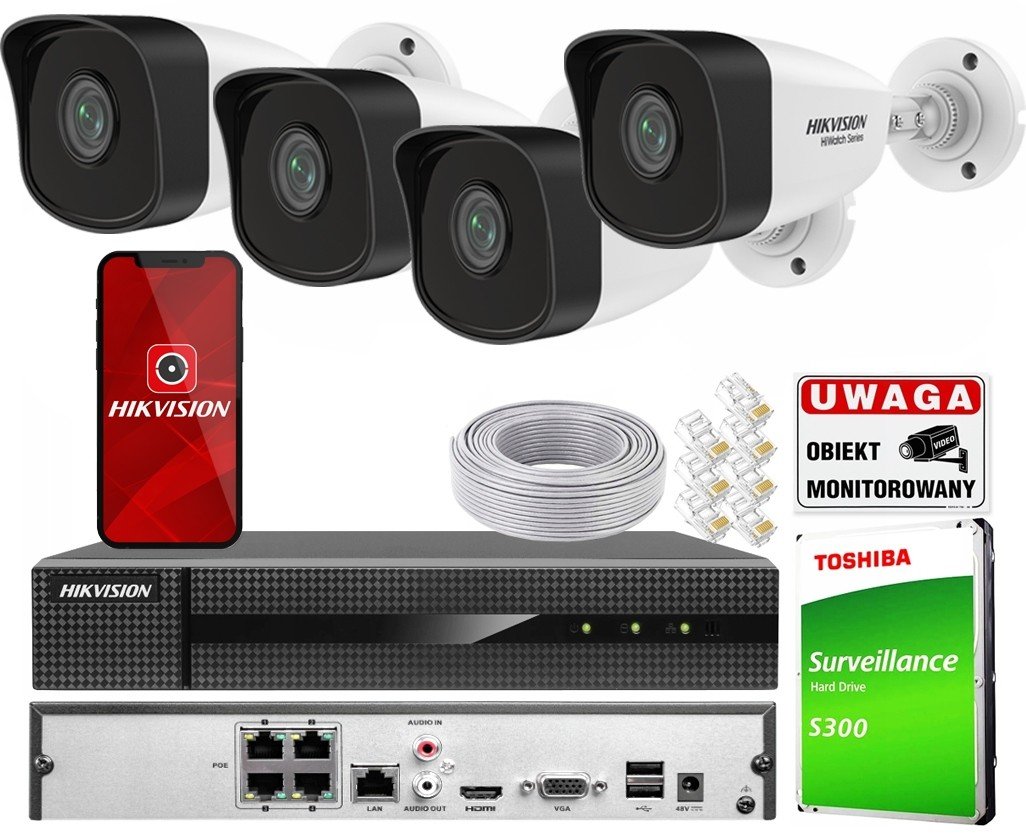 Monitorovací sada Hikvision Hiwatch 4x HWI-B121H