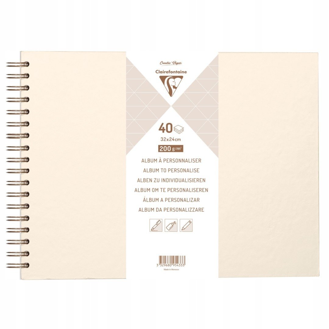 Fotoalbum Clairefontaine 36,5x24 cm smetanové