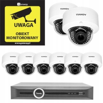 Domácí monitoring 8 kamer Tiandy