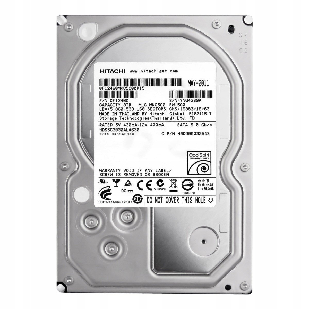 3TB 5.4K 32MB Sata III 3.5 HDS5C3030ALA630