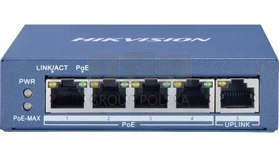 DS-3E0505P-E/M switch 5-portový (4xPoE)