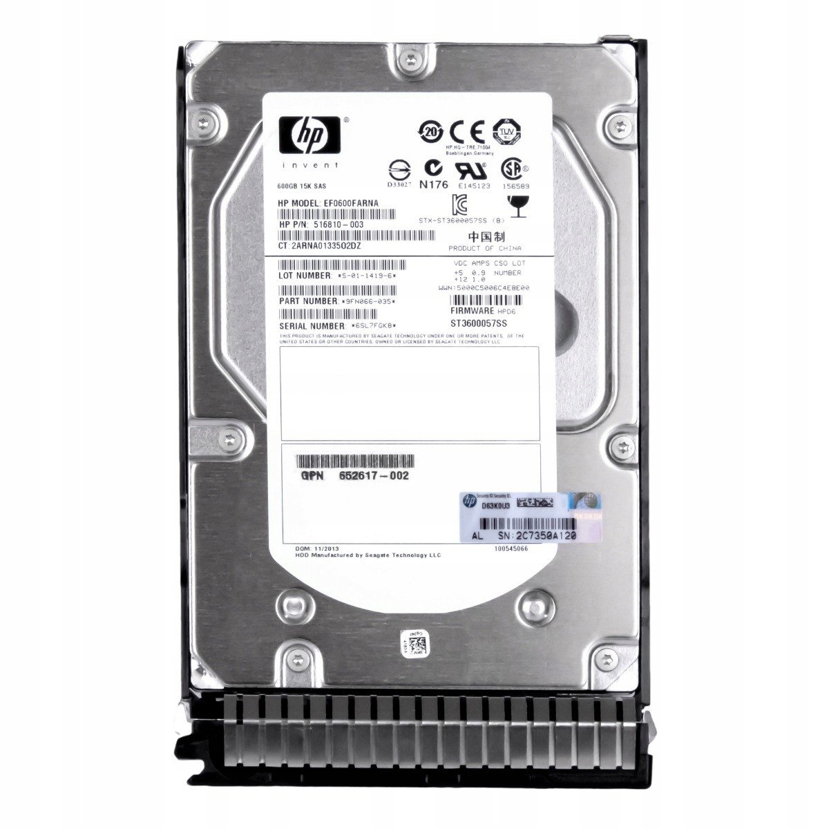 Hp EF0600FARNA 600GB Lff 6G Dp Sas 15K 653952-001