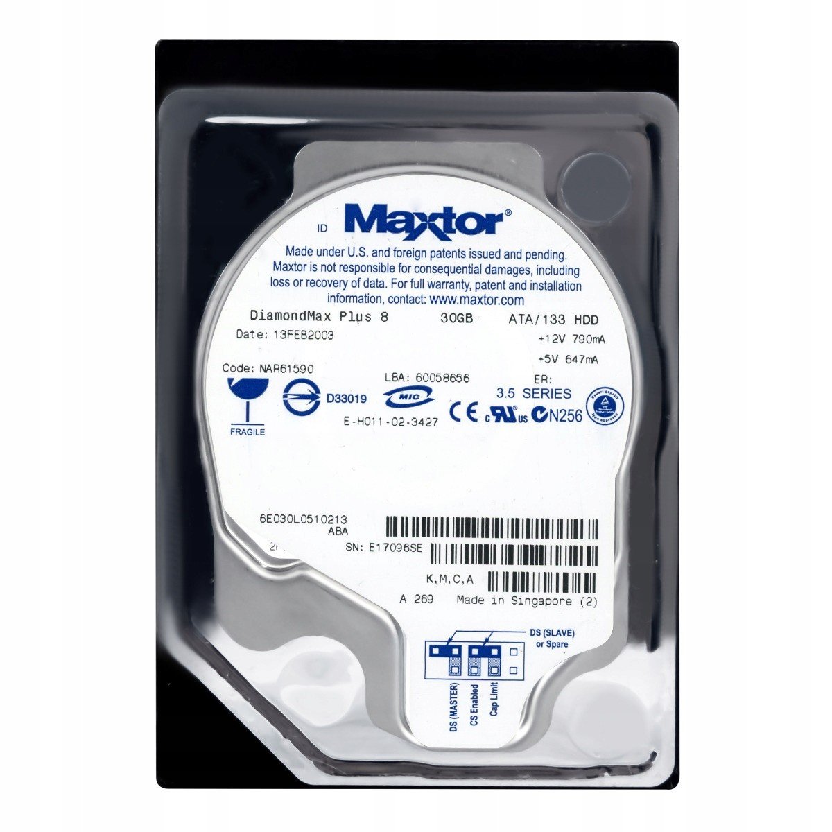 Maxtor DiamondMax 30GB 7.2K 2MB Ata 3.5'' 6E030L0