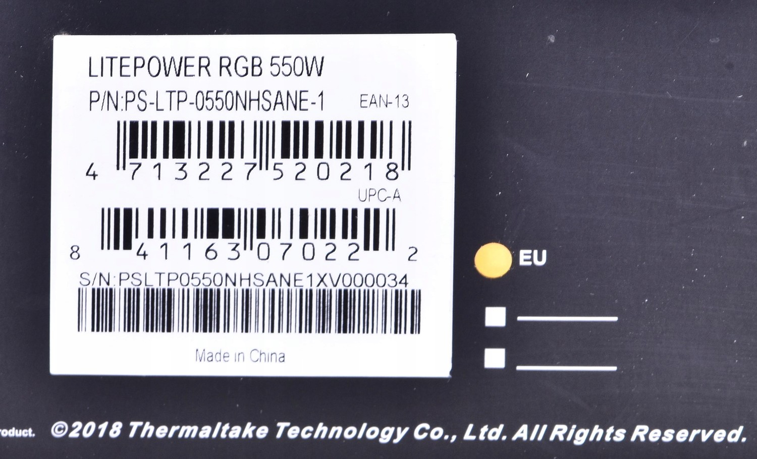 Napájecí adaptér Thermaltake Litepower Rgb PS-LTP-0550NHSA