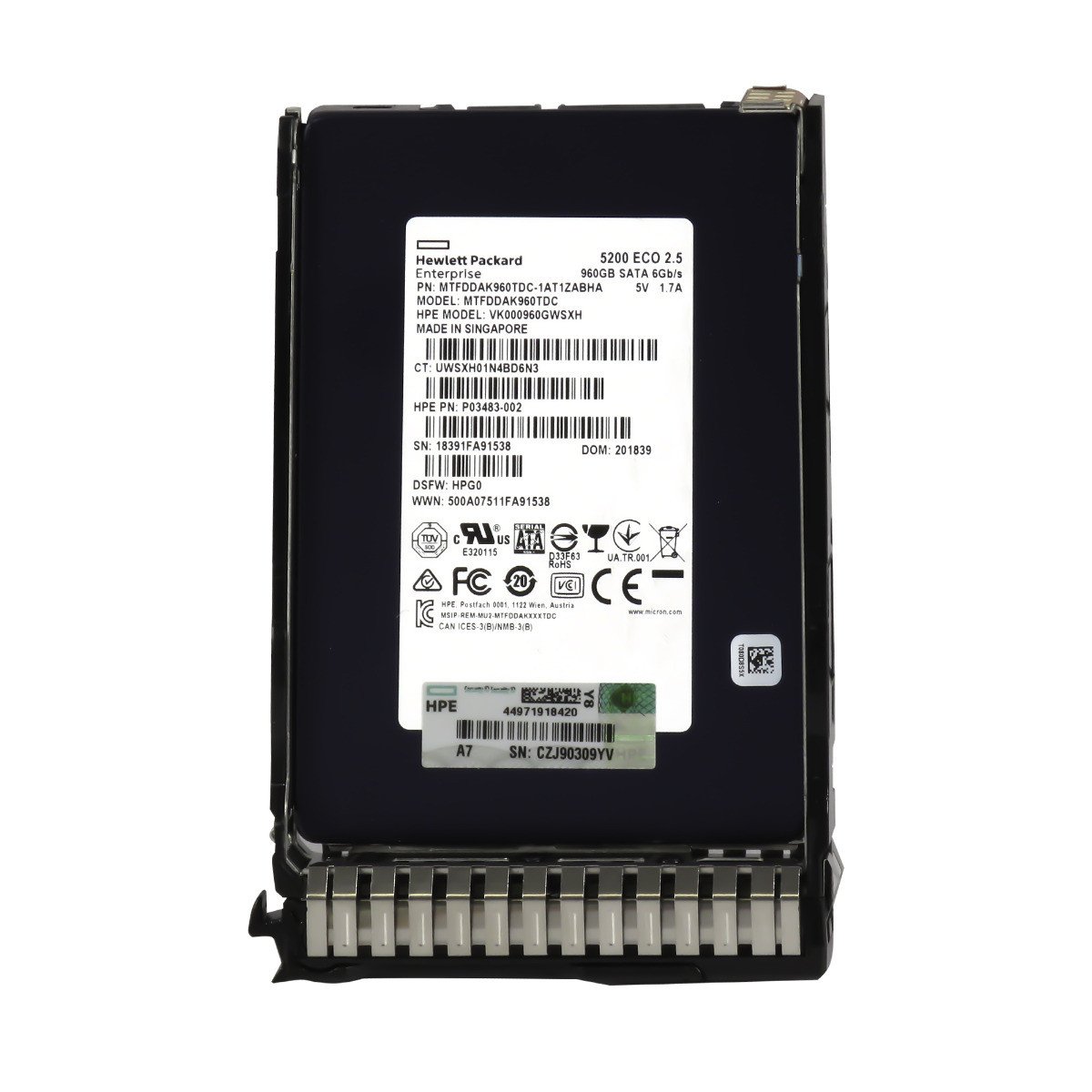 Hp P03483-002 960GB Tlc Sata III 2.5 VK000960GWSXH