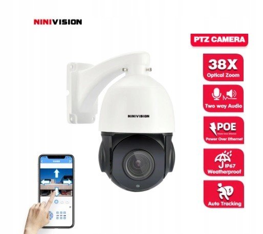 Ip kamera otočná síťová 5MPX IR180m 38x Zoom