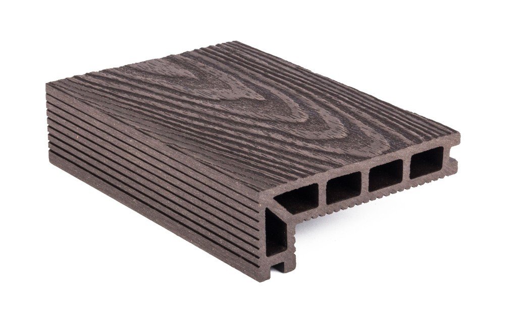 G21 Terasové prkno G21 zakončovací, 2,5 x 14,8 x 400 cm, Dark Wood, WPC G21-6391042