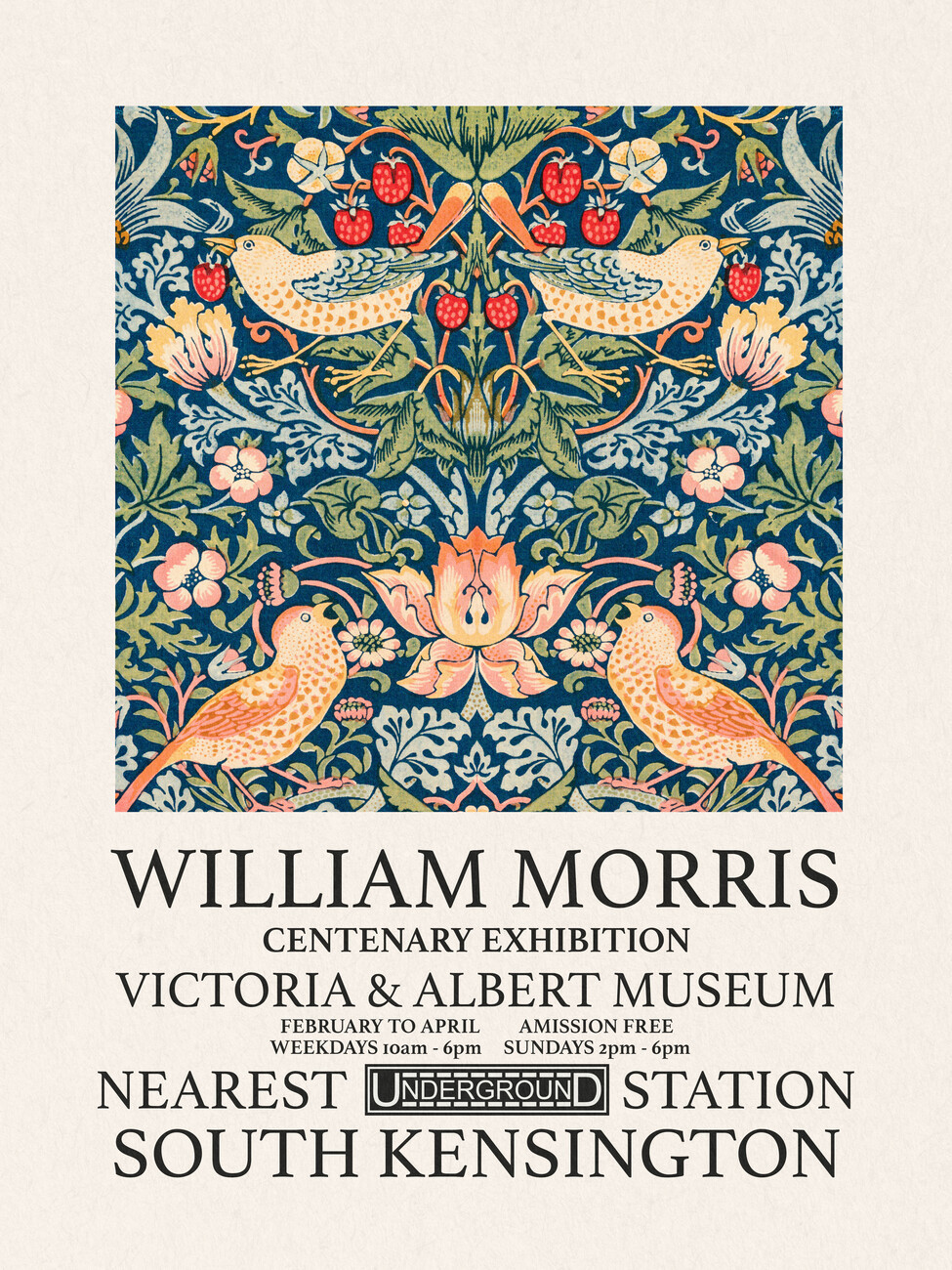 autor Obrazová reprodukce Strawberry Thief (Special Edition) - William Morris, (30 x 40 cm)