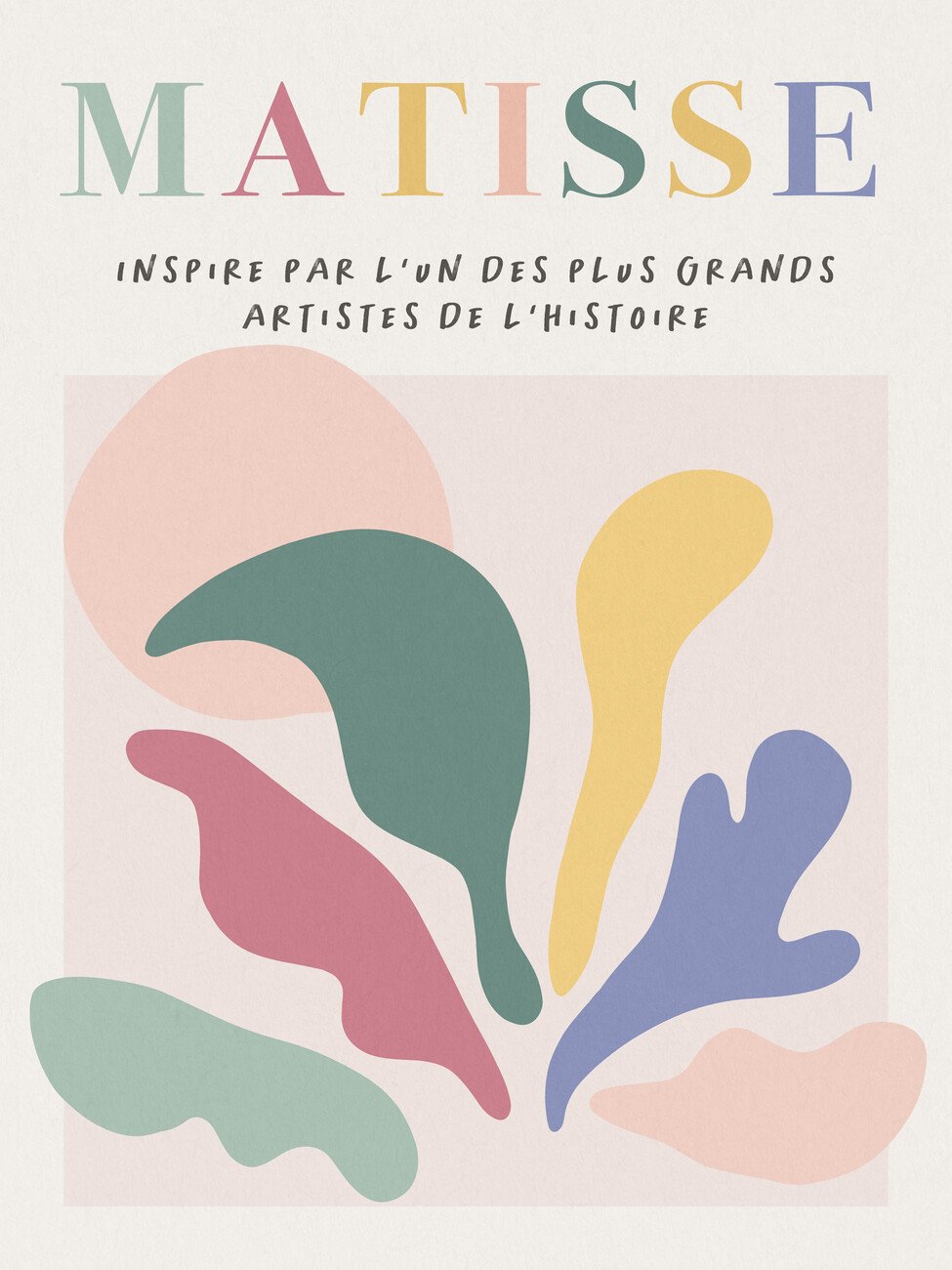 autor Obrazová reprodukce Danish Pastel Cut Out Abstract Pattern (1/3) - Henri Matisse Inspiré, (30 x 40 cm)