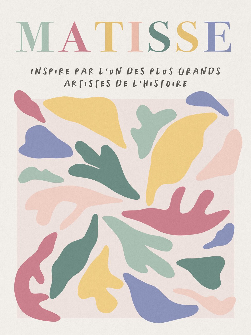 autor Obrazová reprodukce Danish Pastel Cut Out Abstract Pattern (3/3) - Henri Matisse Inspiré, (30 x 40 cm)