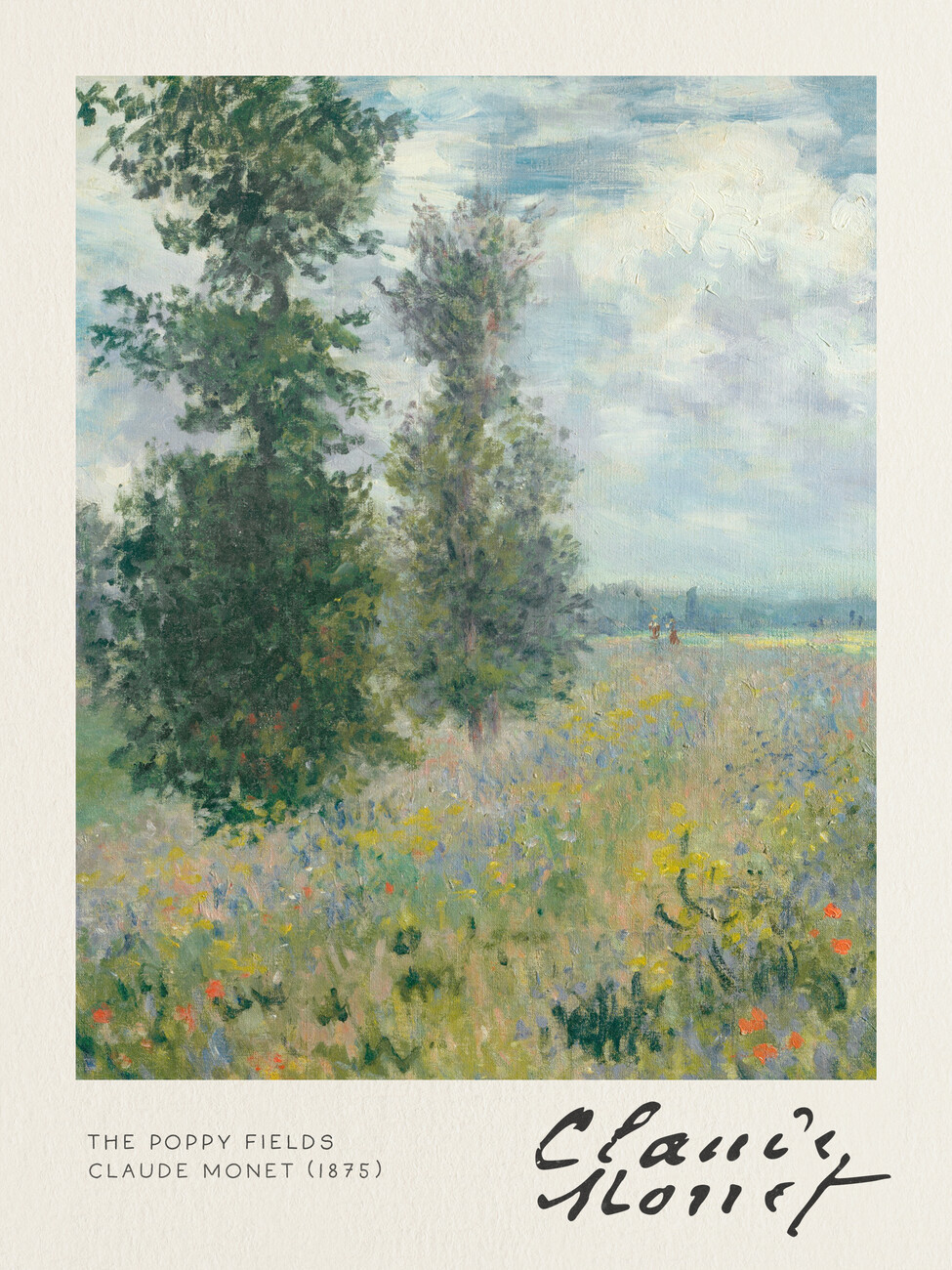 autor Obrazová reprodukce The Poppy Fields - Claude Monet, (30 x 40 cm)