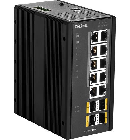 D-LINK DIS-300G-14PSW Industrial Gigabit Managed PoE Switch with SFP slots (DIS-300G-14PSW)