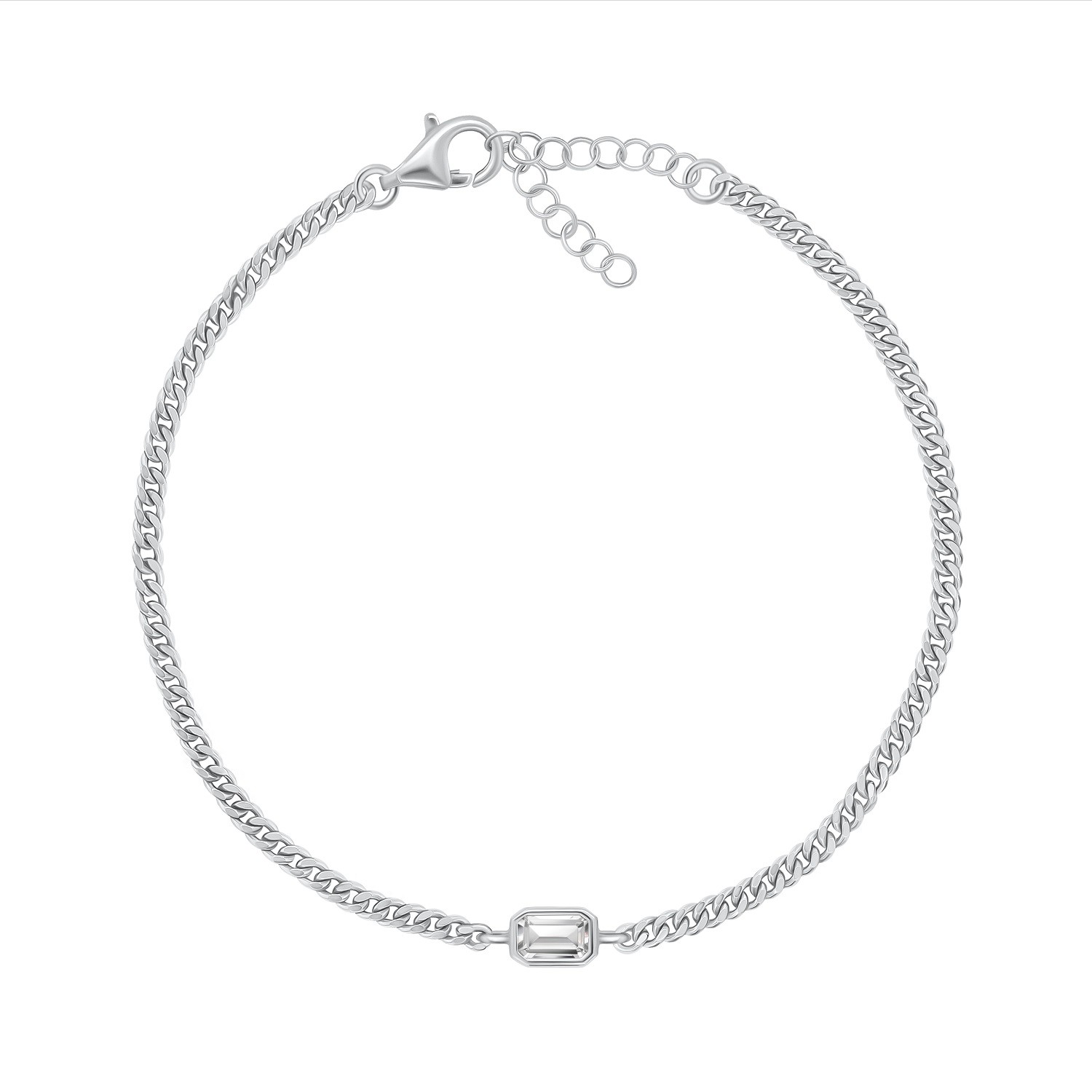 Brilio Silver Elegantní stříbrný náramek se zirkonem BRC108W