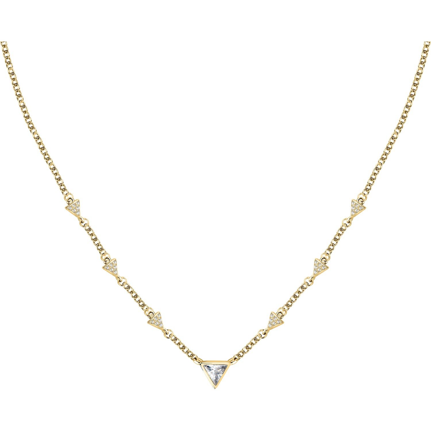 Morellato Slušivý pozlacený náhrdelník s krystaly Trilliant SAWY01