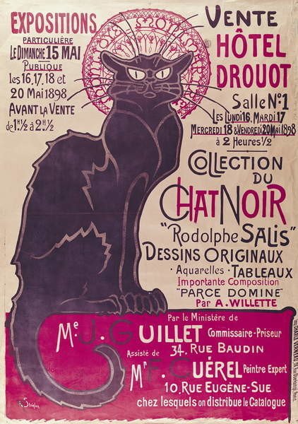 Theophile Alexandre Steinlen Theophile Alexandre Steinlen - Obrazová reprodukce 'Collection du Chat Noir', (26.7 x 40 cm)