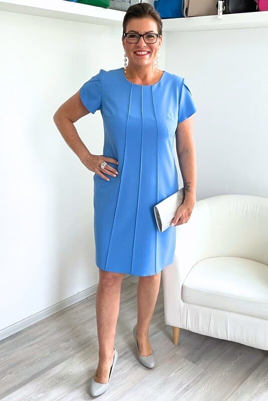 Modré společenské šaty Bolero 42