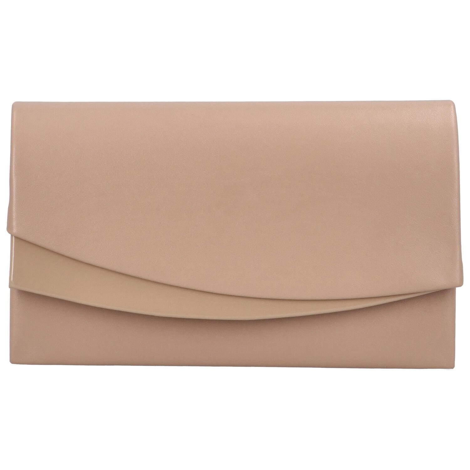 Jednoduché psaníčko s atypickou klopou Julika, tmavě béžová