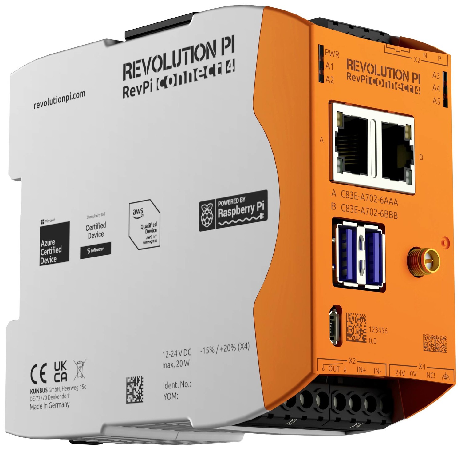 Kunbus RevolutionPi Connect 4 PR100377 rozšiřující modul pro PLC