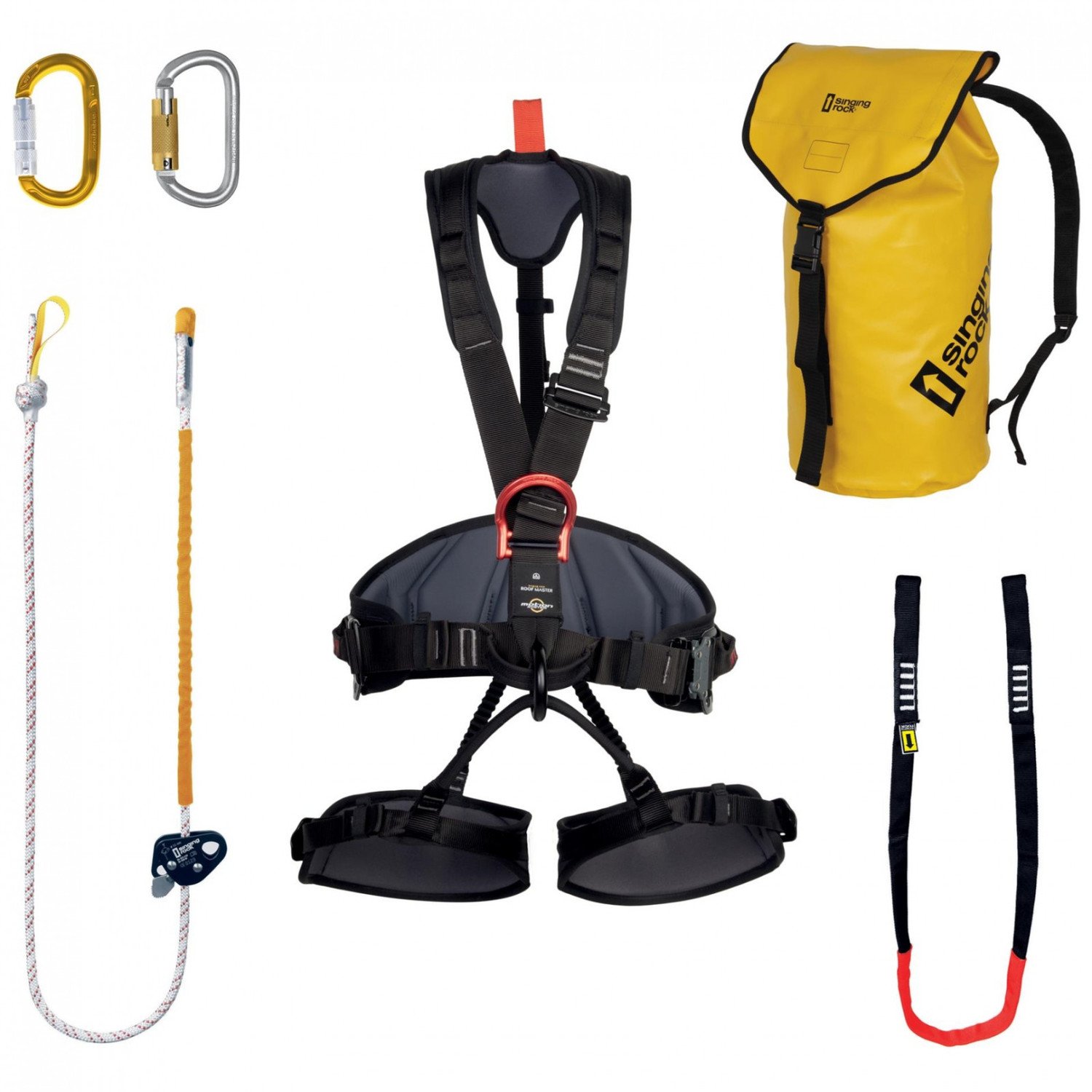 Set Singing Rock Střechařský 20 Velikost: M-L / Barva: černá