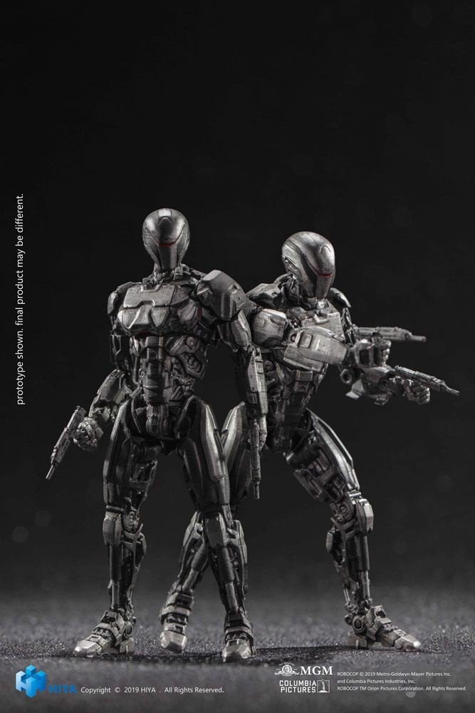 Hiya Toys | Robocop 2014 - sběratelské figurky 1/18 OmniCorp EM-208 Enforcement Droids 10 cm