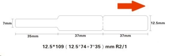 Niimbot štítky na kabely RXL 12,5x109mm 65ks White pro D11 a D110