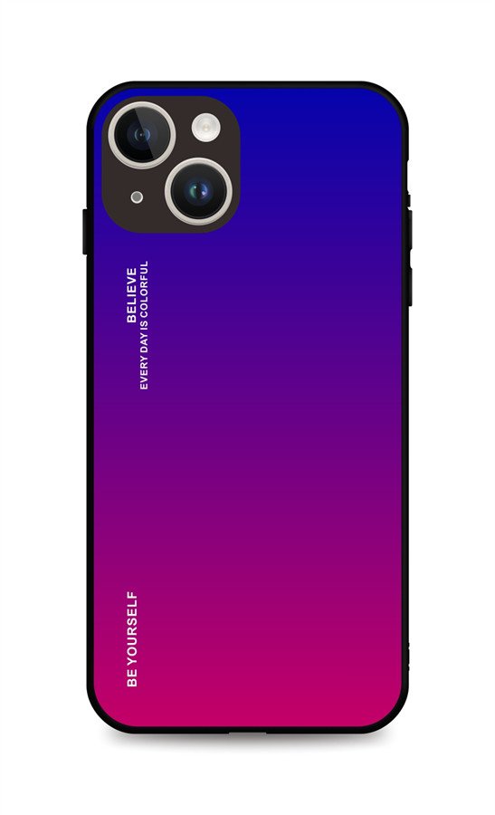 Kryt TopQ LUXURY iPhone 15 pevný duhový fialový 105103