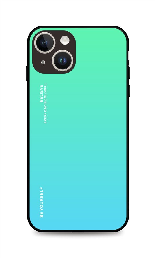 Kryt TopQ LUXURY iPhone 15 pevný duhový zelený 105092