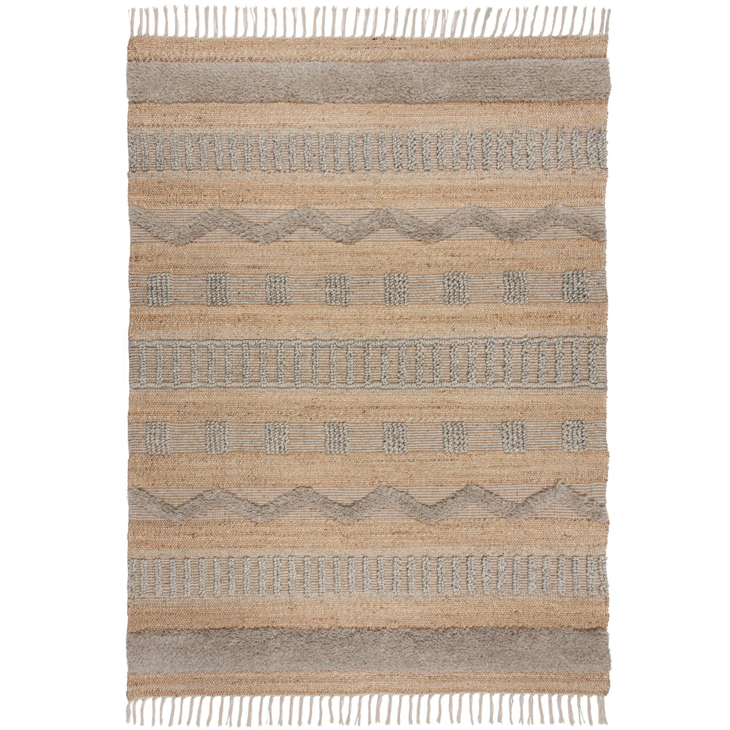 Kusový koberec Jubilant Medina Jute Natural/Grey - 60x230 cm Flair Rugs koberce