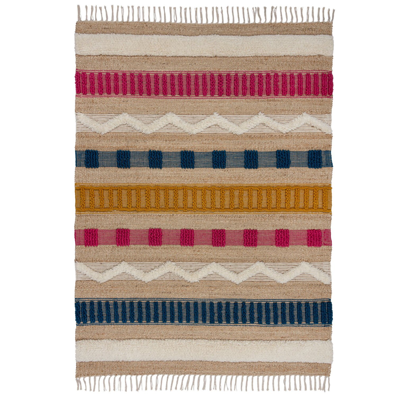 Kusový koberec Jubilant Medina Jute Natural/Multi - 60x230 cm Flair Rugs koberce