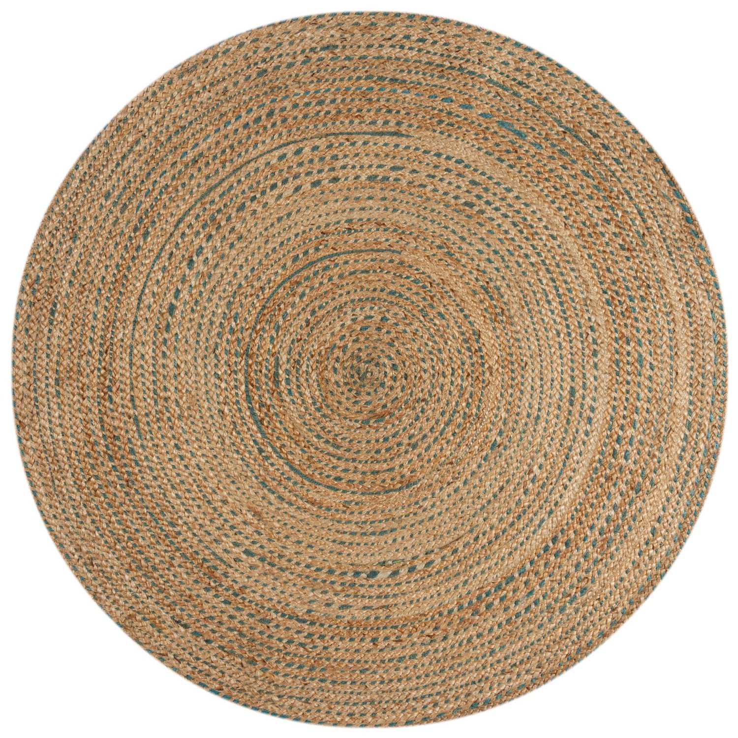 Kusový koberec Capri Jute Natural/Blue kruh - 133x133 (průměr) kruh cm Flair Rugs koberce