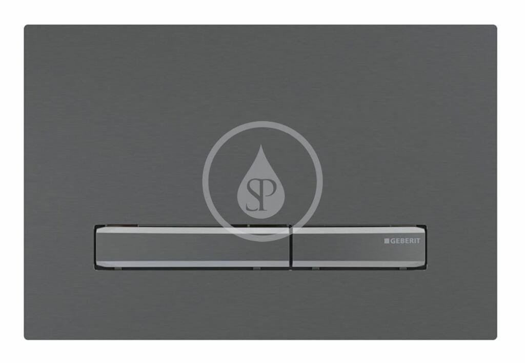 GEBERIT Sigma50 Ovládání splachování, easy to clean, kartáčovaný černý chrom 115.671.QD.2