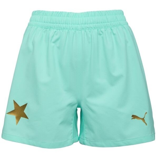 Puma SKS PROMO Pánské fotbalové šortky, světle zelená, velikost L