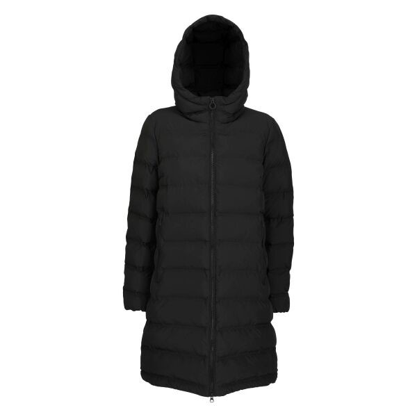 Geox W SPHERICA LONG PARK - WEAVED Dámská parka, černá, velikost 46