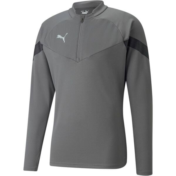 Puma TEAMFINAL TRAINING 1/4 ZIP TOP Pánská sportovní mikina, šedá, velikost M