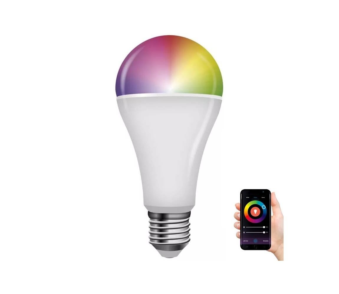 LED RGB Stmívatelná žárovka GoSmart A65 E27/14W/230V 2700-6500K Wi-Fi Tuya
