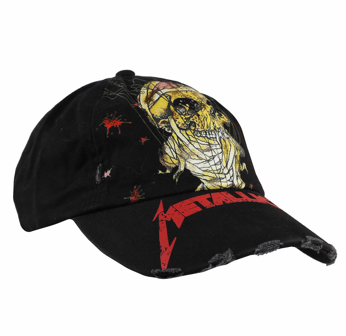 kšiltovka Metallica - Skull One-Distressed - Black