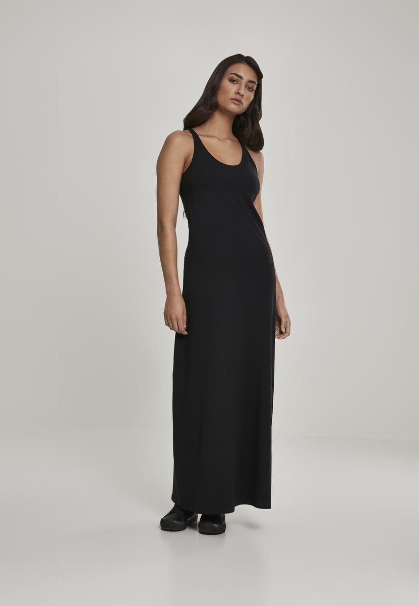 Ladies Long Racer Back Dress black