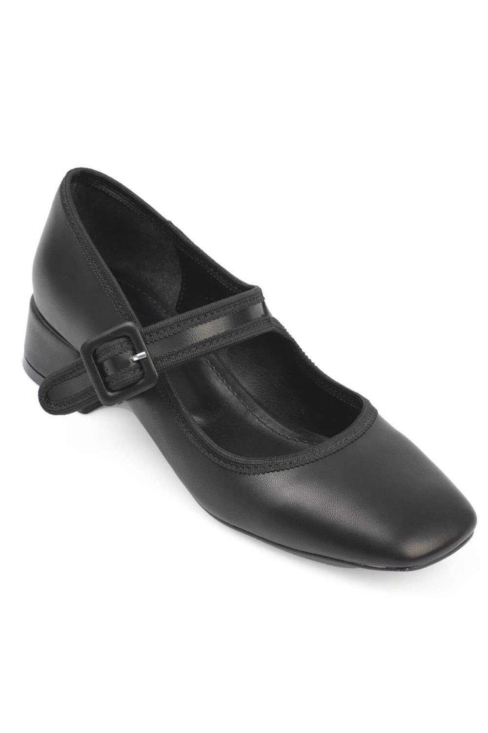 Capone Outfitters Capone Flat Toe Women's Shoes with Tape and Buckle Low Heel