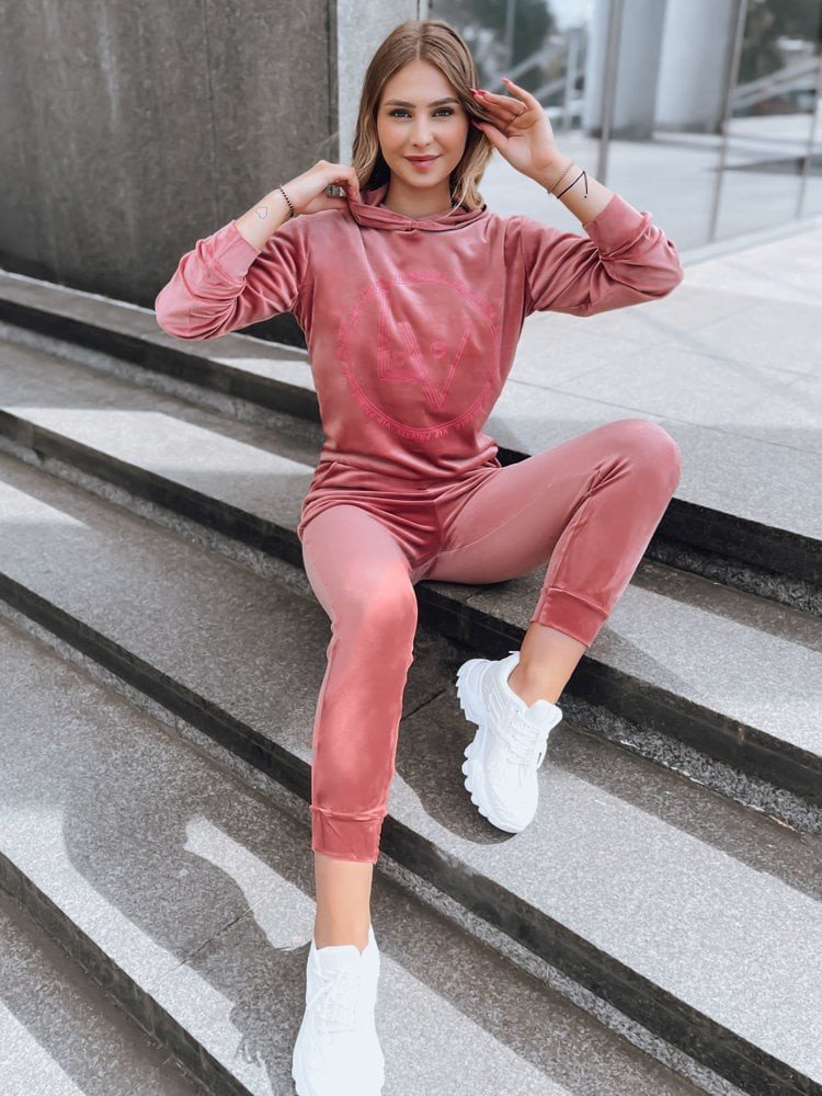 Dámský VIP PRIVATE růžový sametový set Dstreet