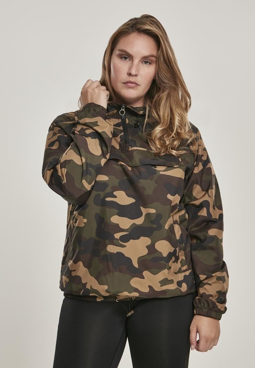 Ladies Camo Pull Over Jacket woodcamo