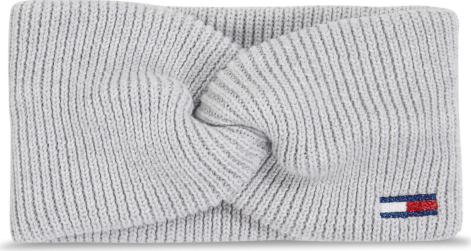 Textilní čelenka Tommy Jeans Tjw Flag Headband AW0AW15475 Silver Grey P03