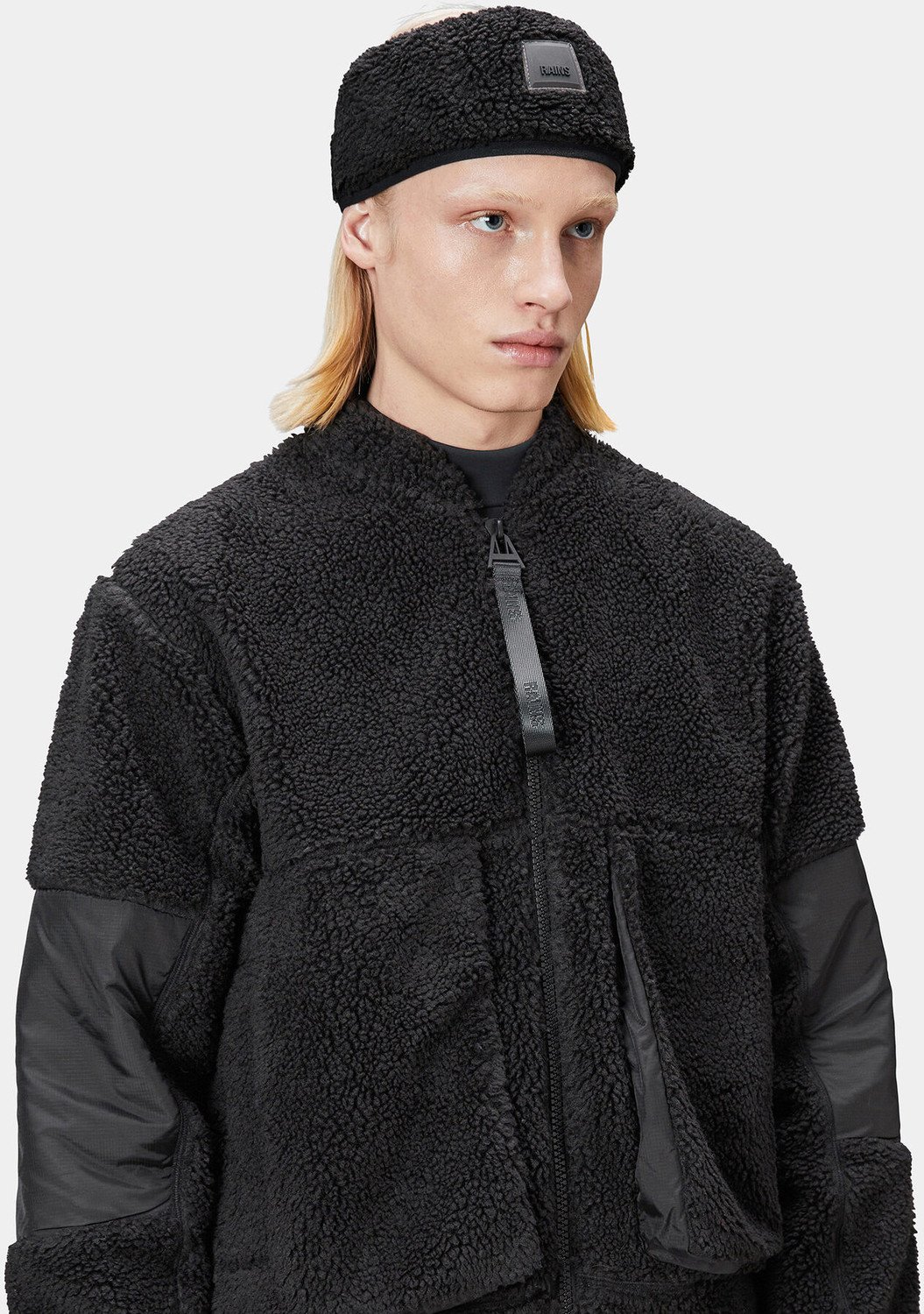 Textilní čelenka Rains Kofu Fleece Headband T1 20170 Black