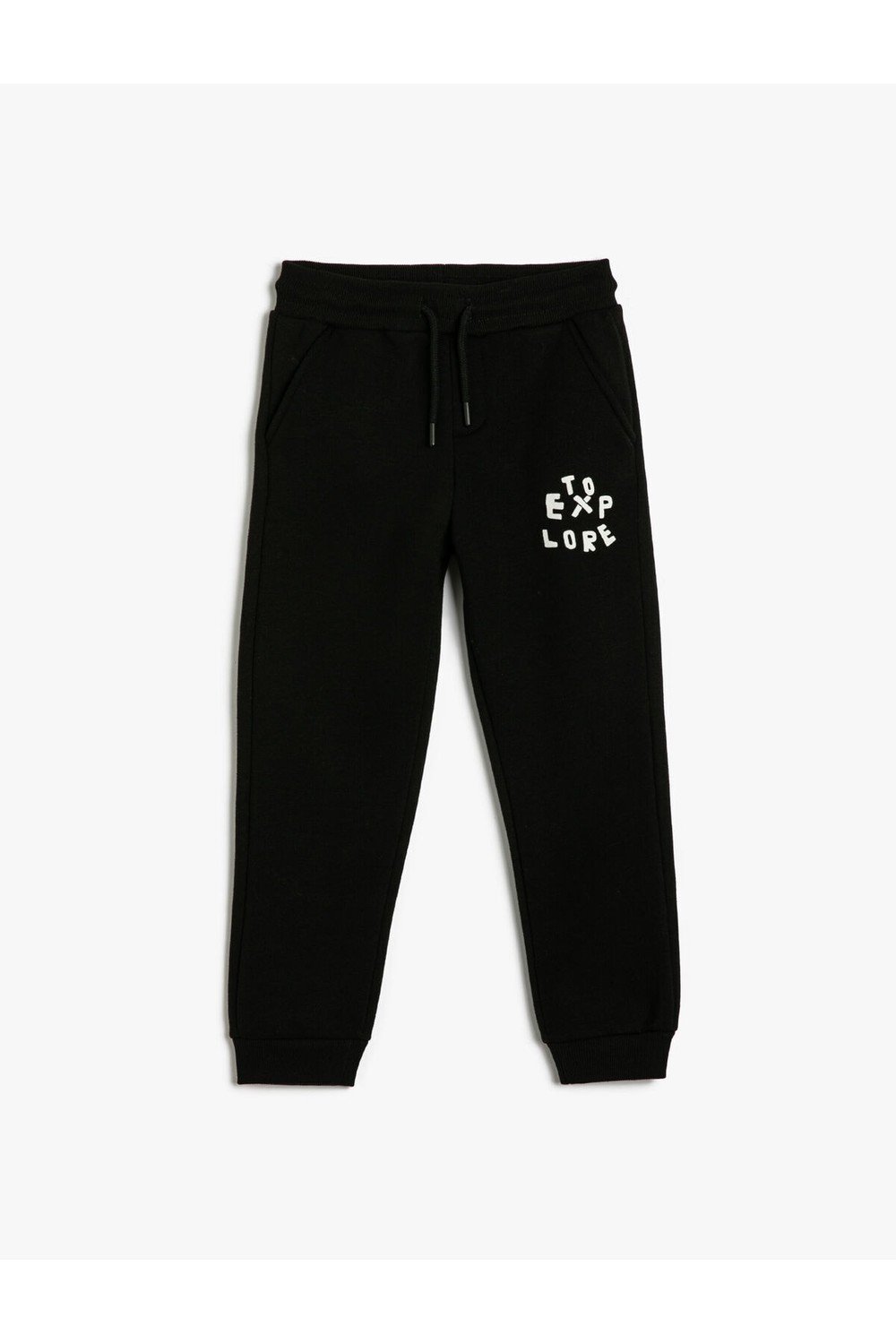 Koton Jogger Sweatpants Tie Waist, Print Detailed, Pocket.