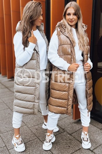 Dámská prošívaná vesta GANTINI camel Dstreet