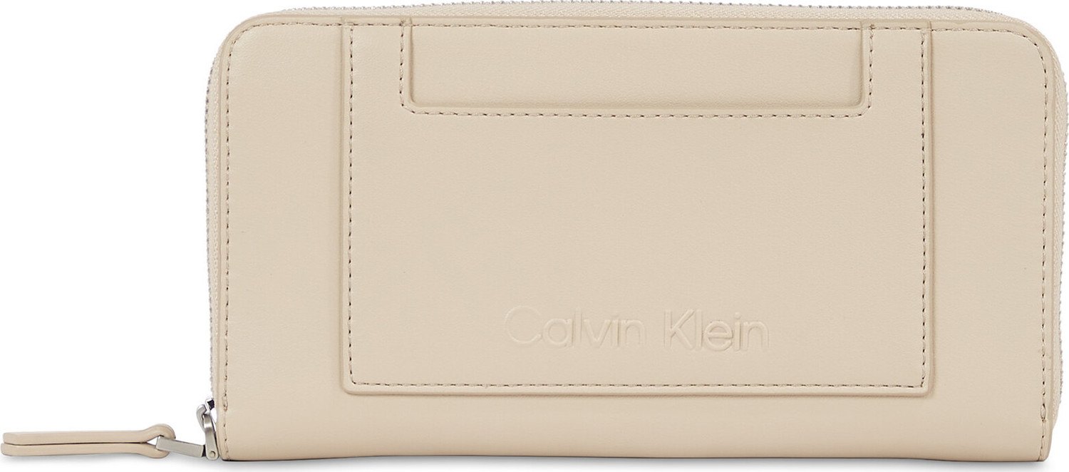 Dámská peněženka Calvin Klein Ck Set Zip Around Large K60K611089 Doeskin PBP