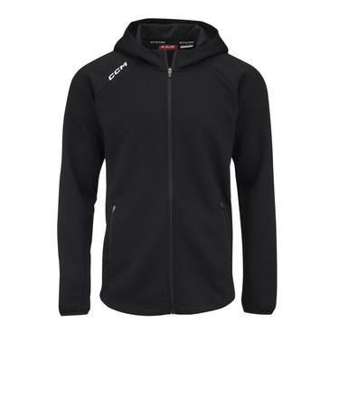 CCM Mikina Locker Room Full Zip Hoodie 2022 JR, Junior, XS, černá