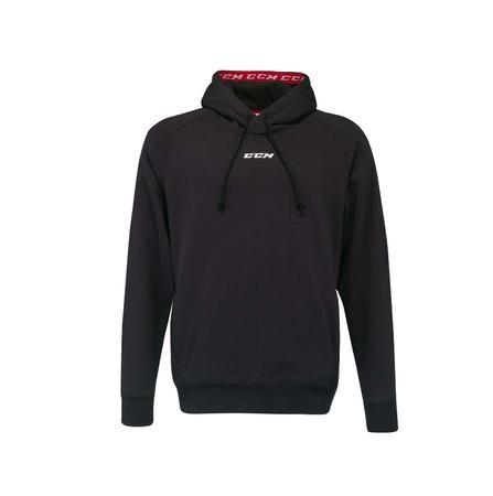 CCM Mikina Team Fleece Pullover Hoodie SR, Senior, L, černá