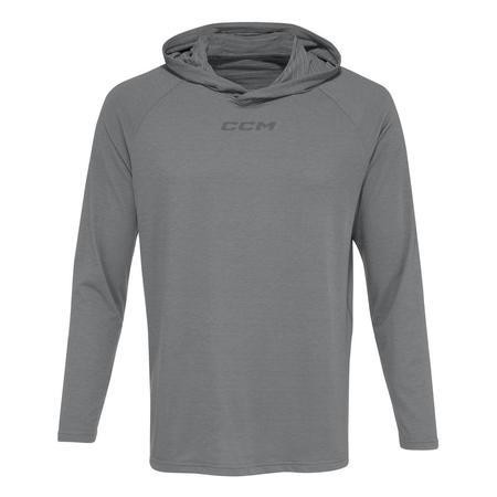 CCM Mikina Premium Training Hoodie SR, šedá, Senior, M